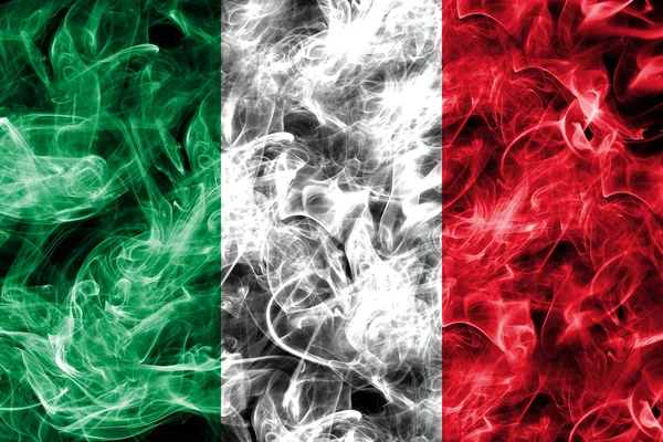 Flaga Włochy dymu — Zdjęcie stockowe