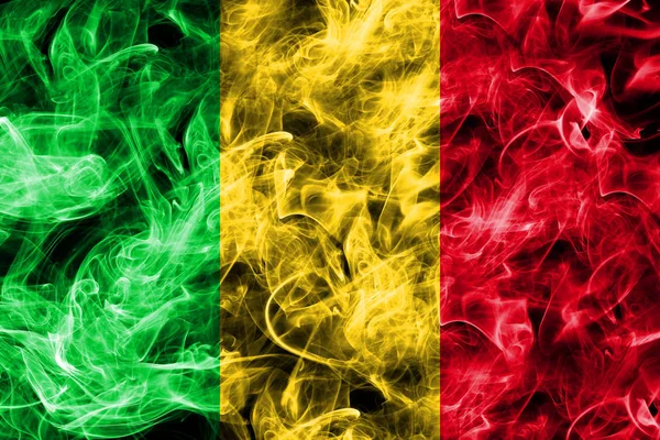 Bandeira de fumo Mali — Fotografia de Stock
