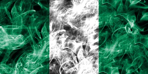Σημαία της Νιγηρίας καπνού — Φωτογραφία Αρχείου