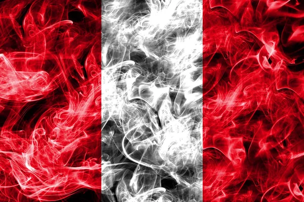 Bandera de humo Perú —  Fotos de Stock