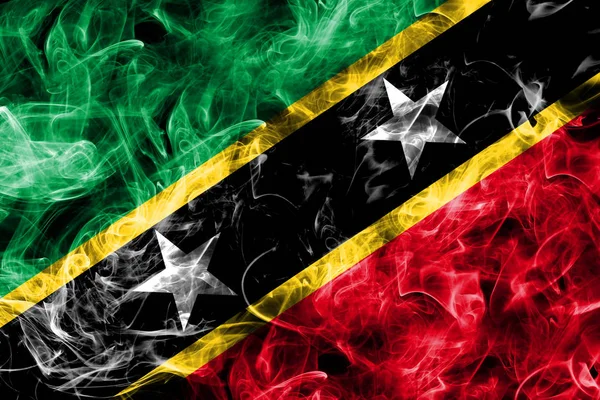 Bandiera del fumo Saint Kitts e Nevis — Foto Stock