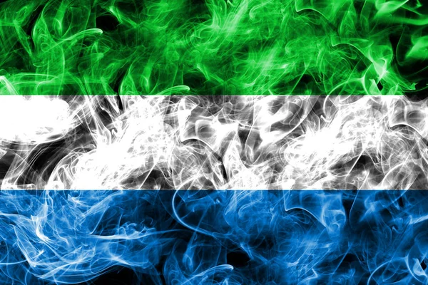 Vlajka Sierra Leone kouře — Stock fotografie