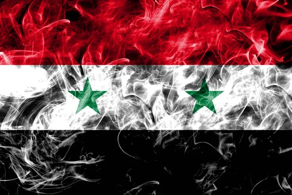 Síria fumaça bandeira — Fotografia de Stock