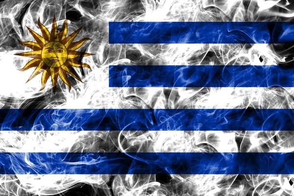 Uruguay bandera de humo —  Fotos de Stock