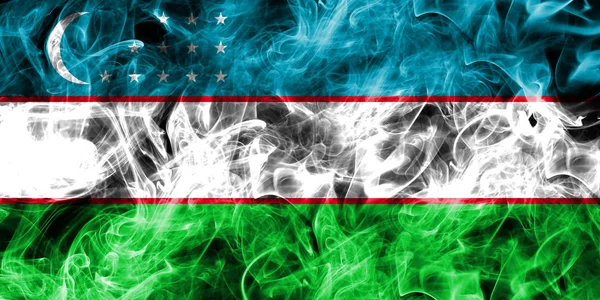 Прапор Узбекистану диму — стокове фото