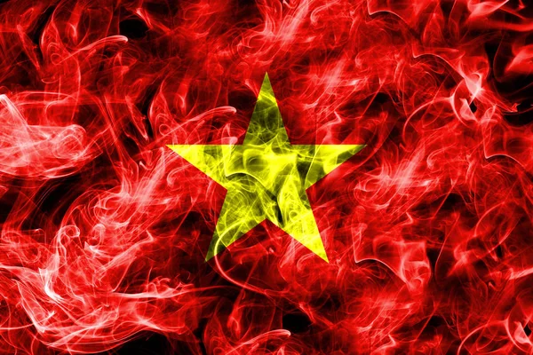 Vietnam smoke flag — Stock Photo, Image
