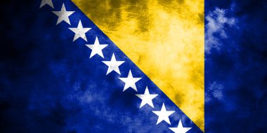 Eski Bosna-Hersek grunge arka plan bayrak