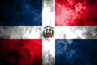 Eski Dominik Cumhuriyeti grunge arka plan bayrak