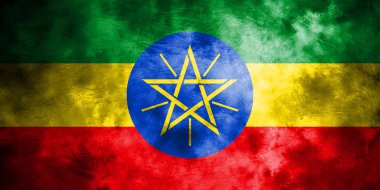 Eski Etiyopya grunge arka plan bayrak