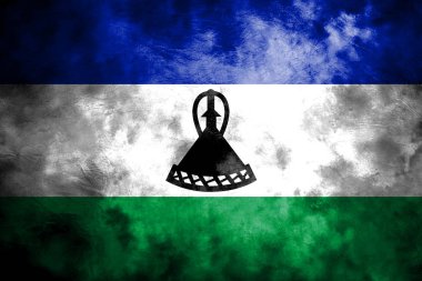 Eski Lesotho grunge arka plan bayrak