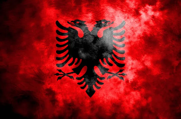 Antigua bandera de fondo grunge Albania —  Fotos de Stock