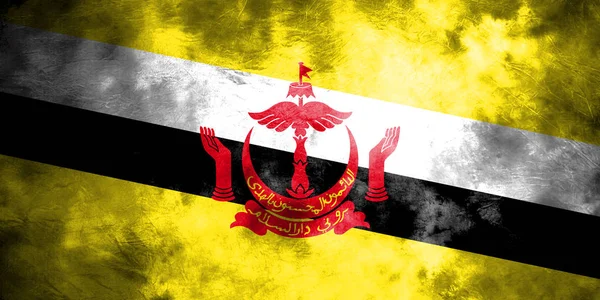 Velho Brunei grunge fundo bandeira — Fotografia de Stock
