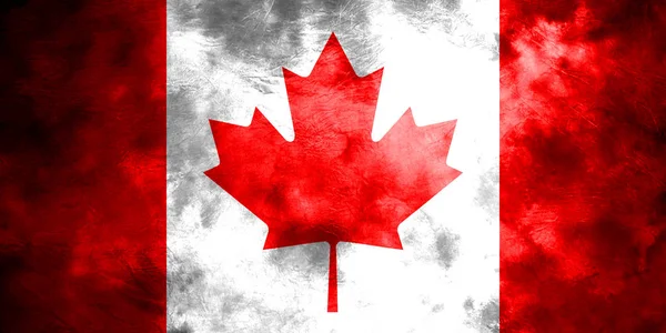 Bandera de fondo grunge del viejo Canadá — Foto de Stock