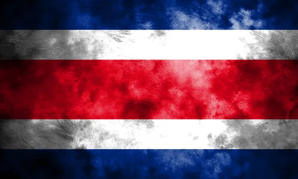 Vieux Costa Rica drapeau arrière-plan grunge — Photo