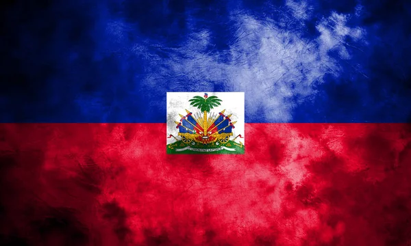 Gamla Haiti grunge bakgrund flagga — Stockfoto