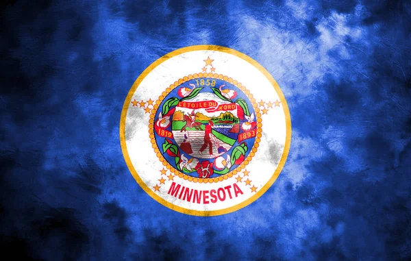 Minnesota State grunge flag, Estados Unidos da América — Fotografia de Stock