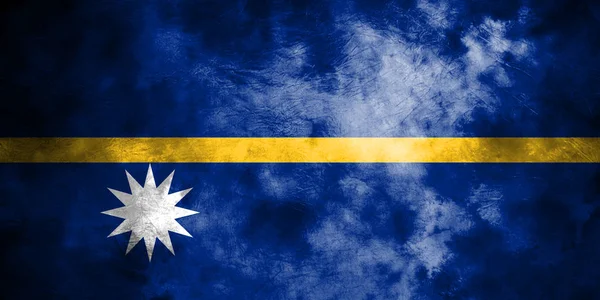 Старий Науру гранж фон прапор — стокове фото