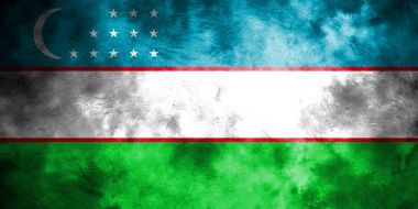 Eski Özbekistan grunge arka plan bayrak