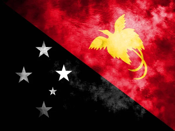 Velha Papua Nova Guiné grunge fundo bandeira — Fotografia de Stock