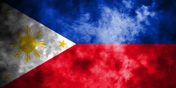 Antigua bandera de fondo grunge de Filipinas —  Fotos de Stock