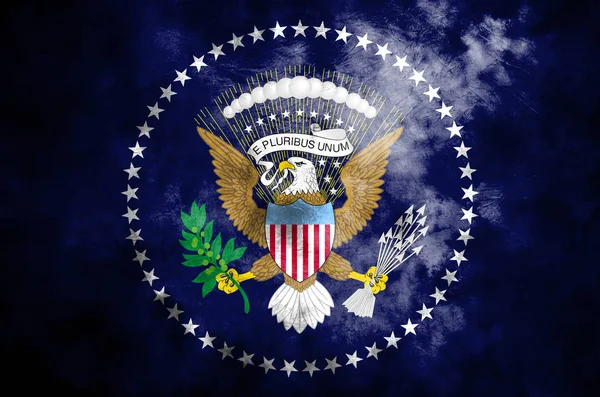 Prezident americké grungeové vlajka, Spojené státy americké — Stock fotografie