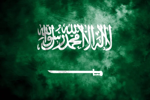 Alte saudi arabia grunge hintergrundfahne — Stockfoto