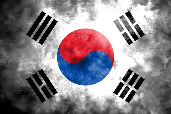 Stary flaga tło grunge Korea Południowa — Zdjęcie stockowe