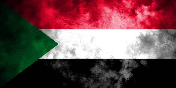 Alte Sudan Grunge Hintergrundfahne — Stockfoto