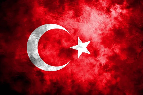 Vecchio Turchia grunge sfondo bandiera — Foto Stock