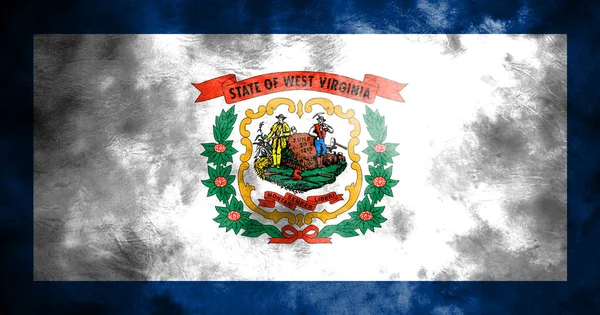 Bandiera grunge statale della Virginia Occidentale, Stati Uniti d'America — Foto Stock