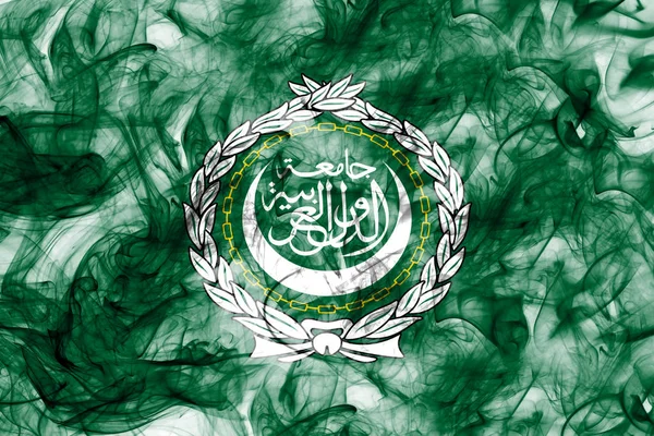 Drapelul de fum al Ligii Arabe, organizația regională a statelor arabe — Fotografie, imagine de stoc