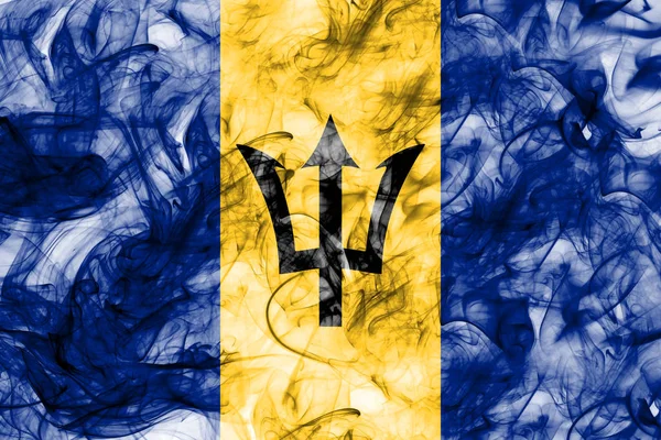 Vlajka Barbadosu kouře. Vlajka Barbadosu — Stock fotografie