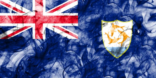 Bandera de humo de Anguila, Territorios Británicos de Ultramar, Gran Bretaña depen —  Fotos de Stock