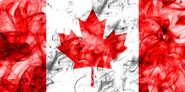 Канада курит флаг на белом фоне — стоковое фото