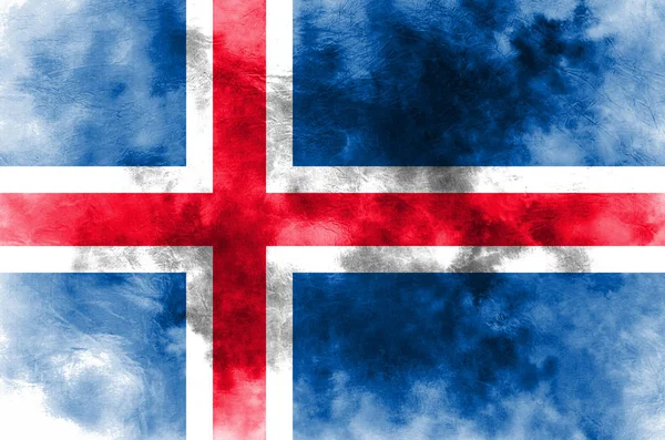 Oude IJsland grunge achtergrond vlag — Stockfoto