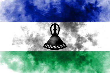 Eski Lesotho grunge arka plan bayrak