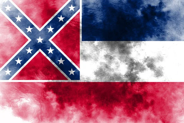 Mississippi state grunge flag, Stati Uniti d'America — Foto Stock