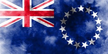 Cook Adaları grunge bayrak, yeni Zaeland bağımlı bölge bayrak