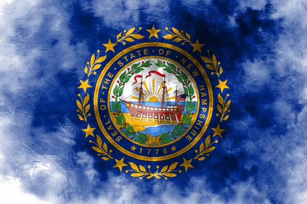 Bandiera grunge del New Hampshire, Stati Uniti d'America — Foto Stock