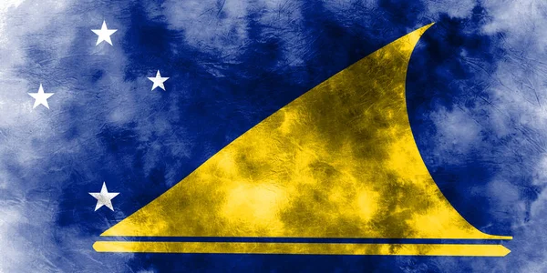 Tokelau grunge flag, New Zaeland dependent territory flag — Stock Photo, Image