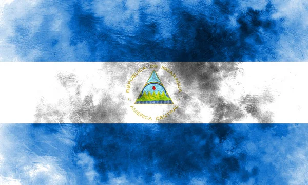 Old Nicaragua grunge background flag — Stock Photo, Image