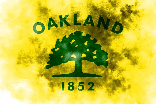 奥克兰城市烟雾旗, 加利福尼亚州, 美国 — 图库照片