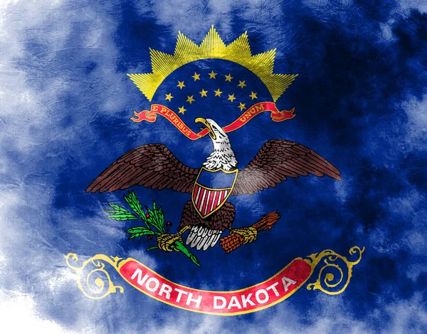 North Dakota state grunge flag, United States of America — Stock Photo, Image