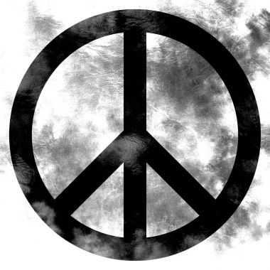 Barış işareti grunge duman bayrak