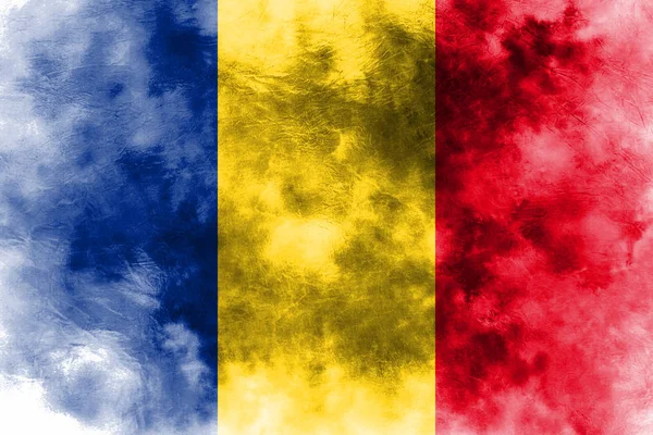 Old Romania grunge background flag — Stock Photo, Image