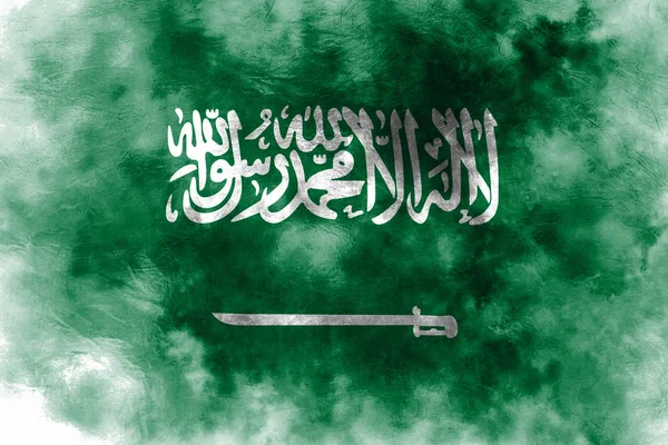 Velha Arábia Saudita grunge fundo bandeira — Fotografia de Stock