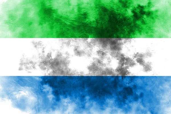 Ancien drapeau arrière-plan Sierra Leone grunge — Photo