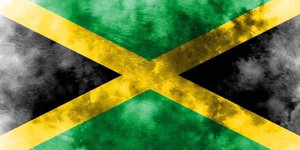 Vieux drapeau de fond grunge Jamaïque — Photo