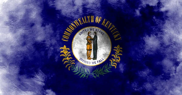 Kentucky state grunge flag, Estados Unidos da América — Fotografia de Stock