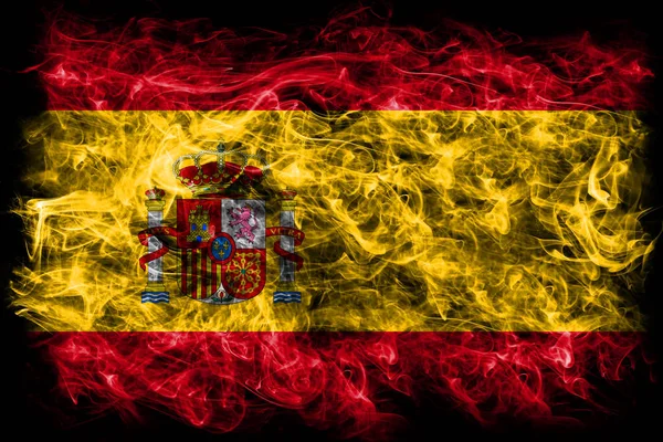 Bandera de España sobre fondo negro —  Fotos de Stock